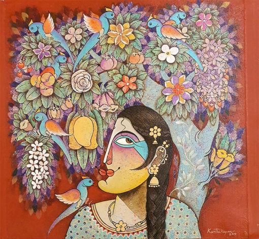 Karthikeyan Untitled acrylic on canvas 55x 55 cm2019 SGD 950