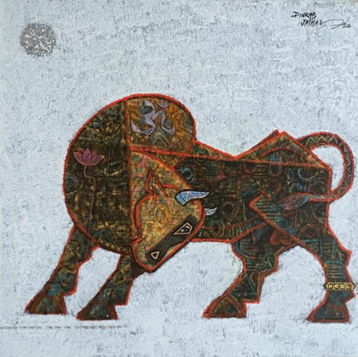 Dinkar Jadhav Untitled 2020 46 x 46 cm Acrylic on canvas SGD 700
