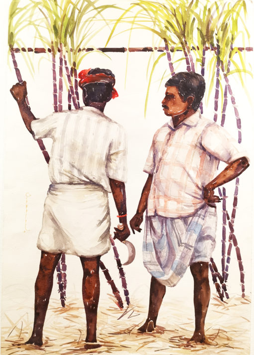 S. Sivabalan Village 04 watercolour on paper 75 x 50 cm SGD 180