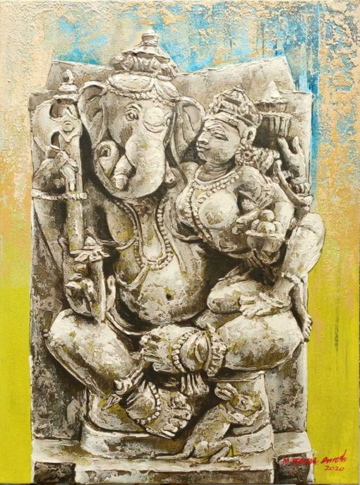 Rama.Suresh Lord Ganesha 2020 Acrylic on canvas 61 x 46 cm SGD 950 2 e1597646827441