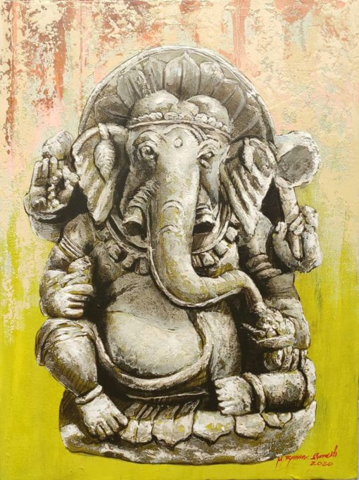 Rama.Suresh Vinayaka 2020 Acrylic on canvas 61 x 46 cm SGD 950
