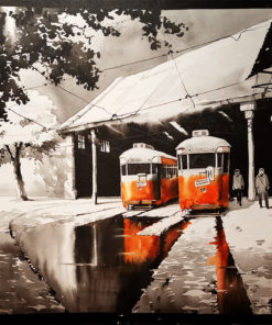 Arpan Bhowmik Cityscapes Series 2017 Acrylic on canvas 152 x 91 cm SGD 5100