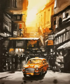 Arpan Bhowmik Cityscapes Series Acrylic on canvas 100 x 76 cm 2019 SGD 2850