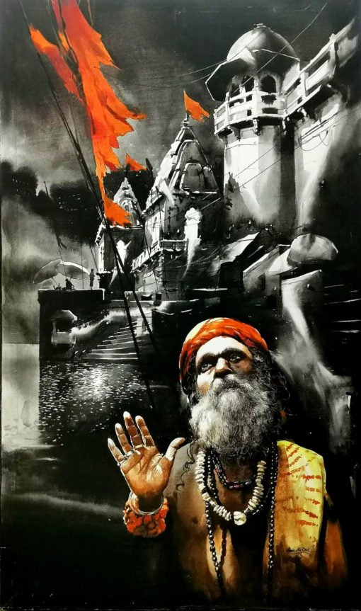 Arpan Bhowmik Saint Series 1 2017 Acrylic on canvas 91x153cm SGD 5200