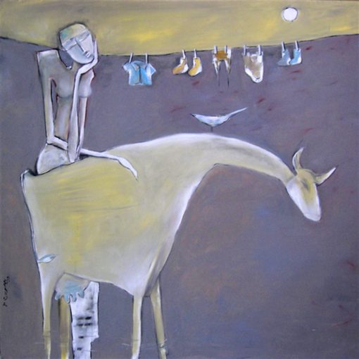 P. Gnana Eternal Companion 63 2008 Oil on canvas 155 x 155 cm SGD 19000