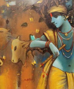 Subrata Das, Tunes of Love, 91x76 cm, acrylic on canvas, 2020, SGD 2150