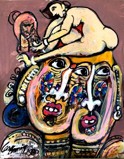 M. SURIYAMOORTHY Nude Series 17 Mixed Media on Paper 28 x 35 cm 1980 SGD 980