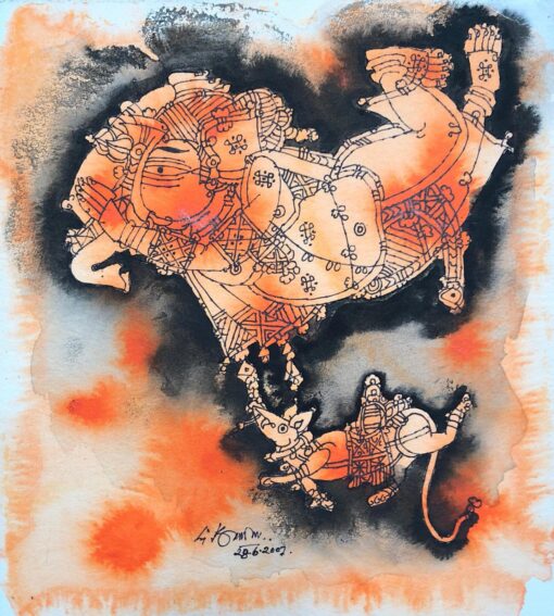 G. Raman Untitled 19 Ink and watercolour on Paper 25x28cm 2007 SGD 350 FILE 19