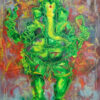 N. S. Manoharan Ganesha 2016 acrylic on canvas 120x90cm PANEL C TOP