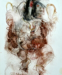 N S Manoharan 55 x 38 cm watercolour and ink on paper 2021 DSC01789