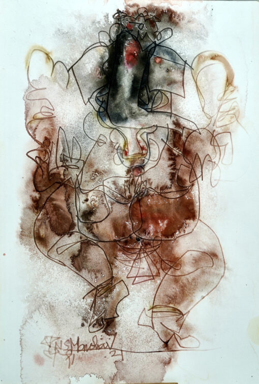 N S Manoharan 55 x 38 cm watercolour and ink on paper 2021 DSC01789