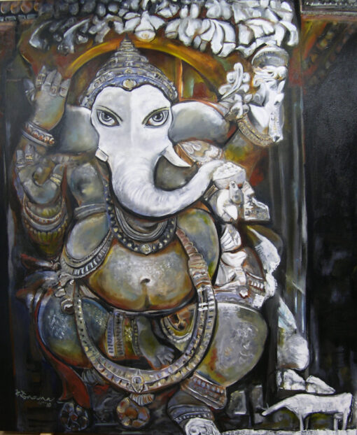 46. P. Gnana Ganesha Oil on canvas 2010 150 x 180 cm SGD 22500 BETWEEN PANEL F AND G