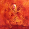 N.S Manoharan 100 x 100 cm oil on canvas 3600 sgd 2022