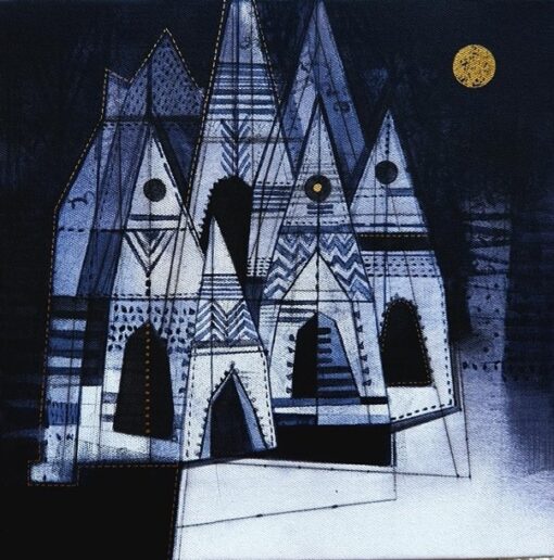 Amol Pawar Holy Place Acrylic on canvas 30 x 30 cm 550 sgd 2022