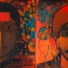 Sachin Sagare woman and man acrylic on canvas 30 x 30 cm 300 SGD each 2022 1